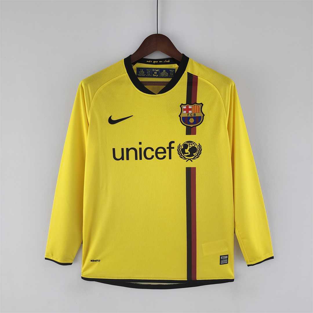 Messi Barcelona Away Long Sleeve Jersey 2008/09