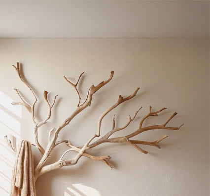 Custom Wood Coat Rack – Driftwood Wall Mount Clothes Rack with Unique Hooks