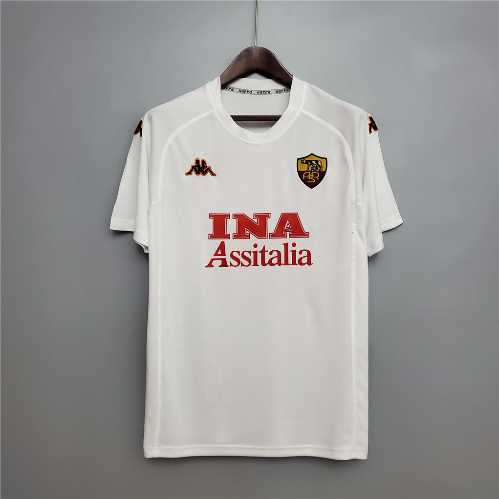 Roma Away Shirt White 2000/01