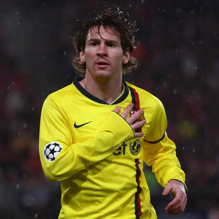 Messi Barcelona Away Long Sleeve Jersey 2008/09
