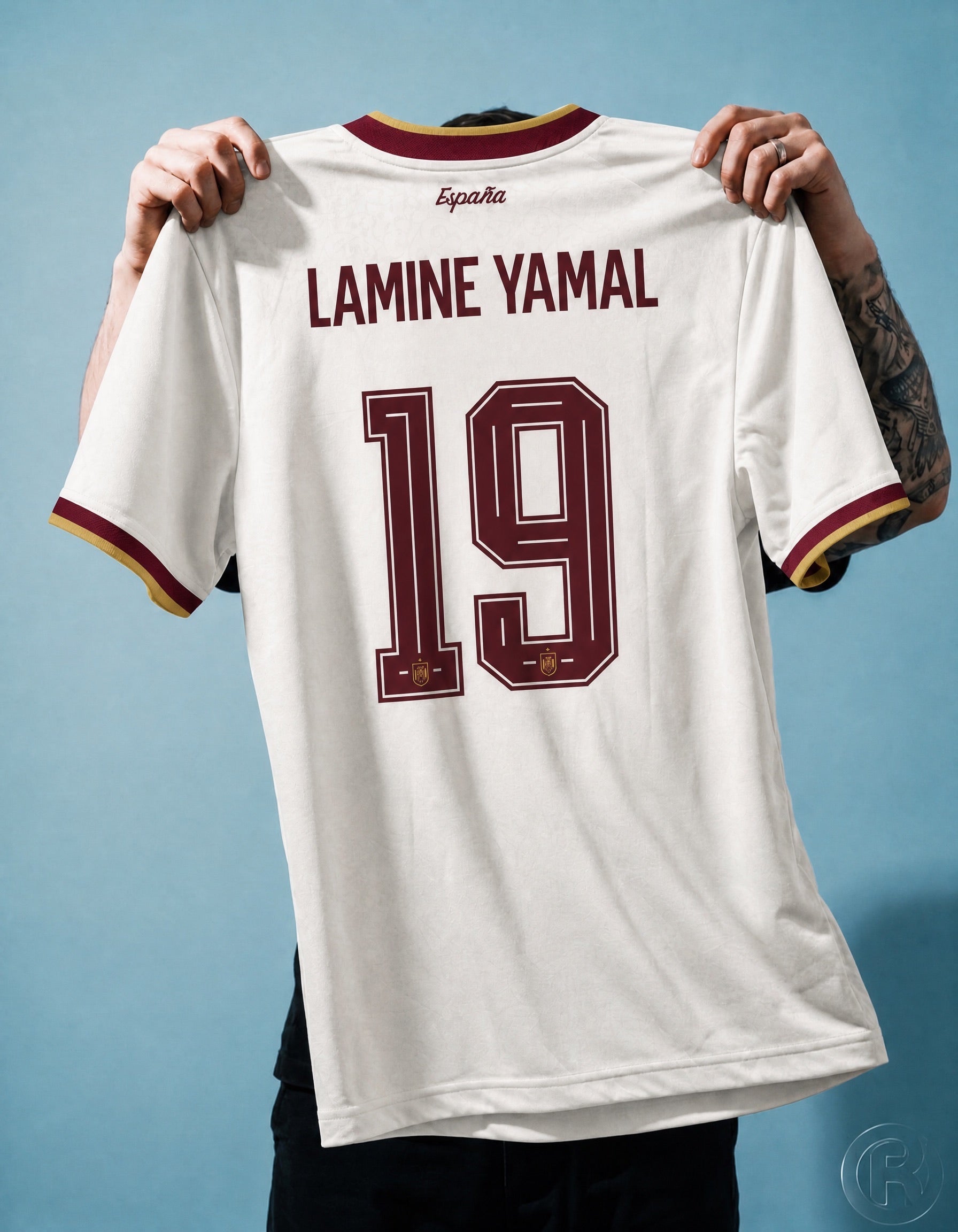 Jersey Lamine Yamal Spain Away 2026 World Cup Winner (2 Stars)