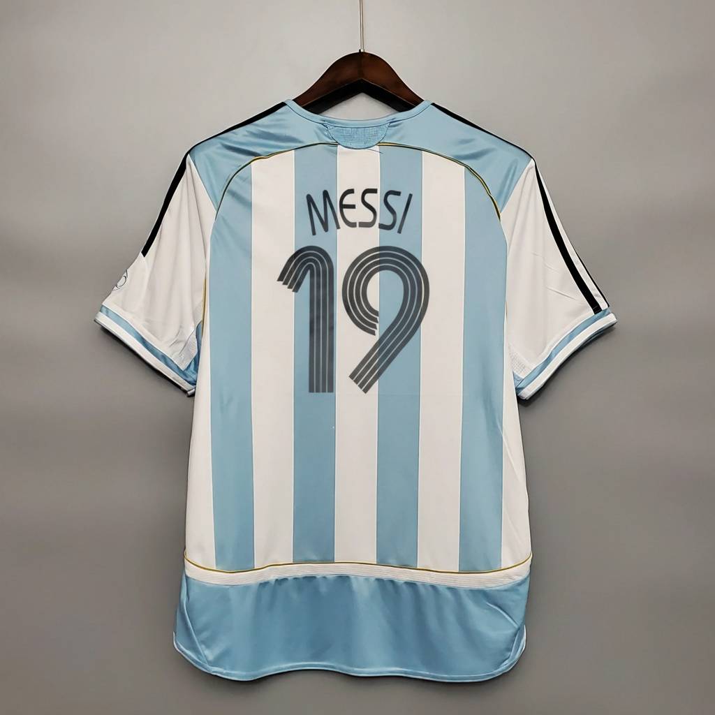 Messi Argentina Home 2006 World Cup Jersey