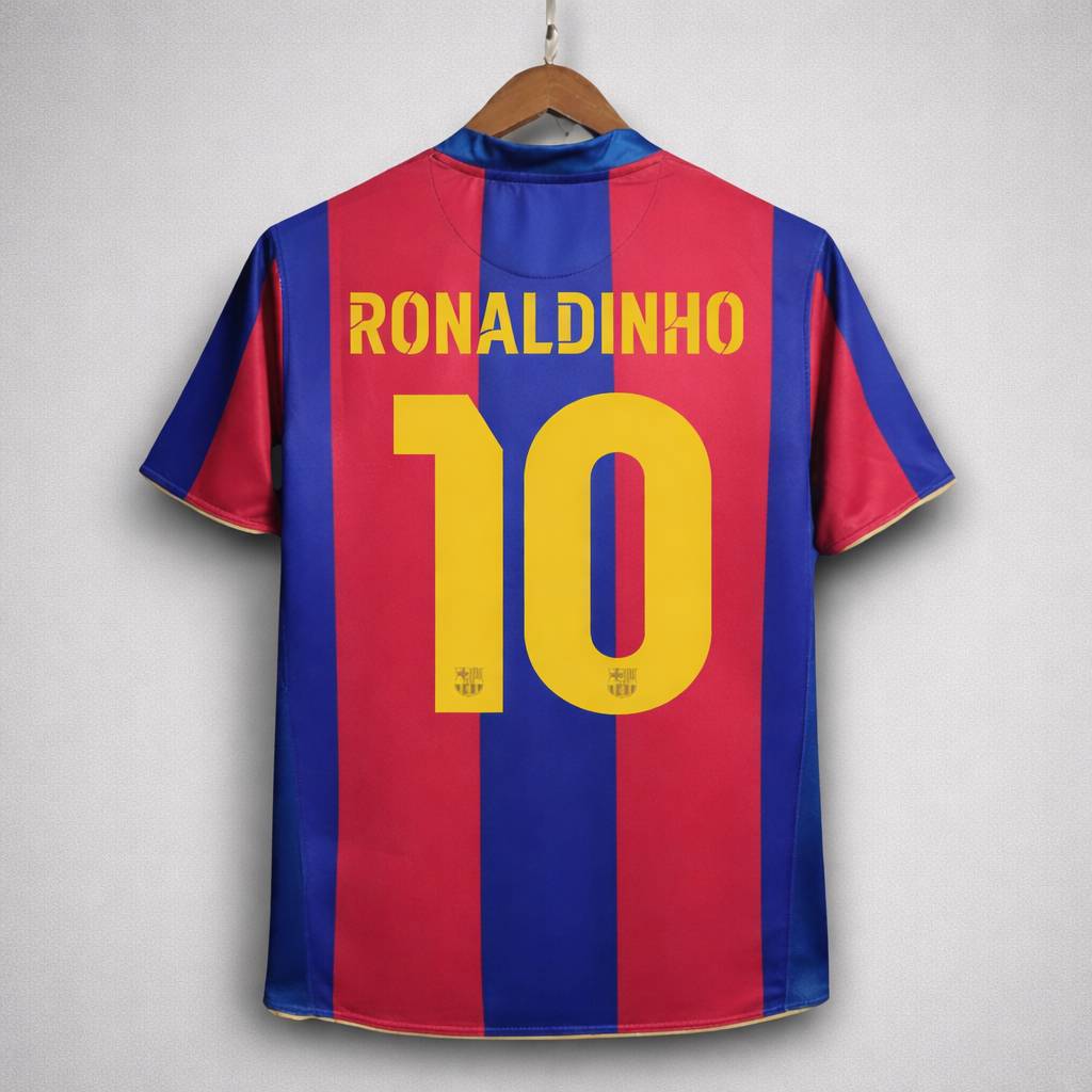 Ronaldinho Barcelona Home 50th Camp Nou Jersey 2007/08