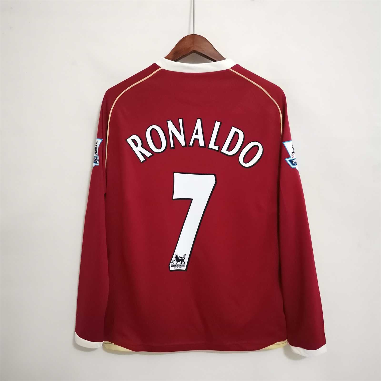 Man. United Home Premier League Long Sleeve Jersey 2006/07