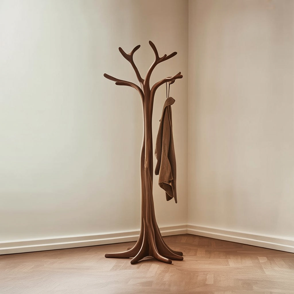 Porte-Manteau Mural Branche en Bois – Art Vintage Naturel