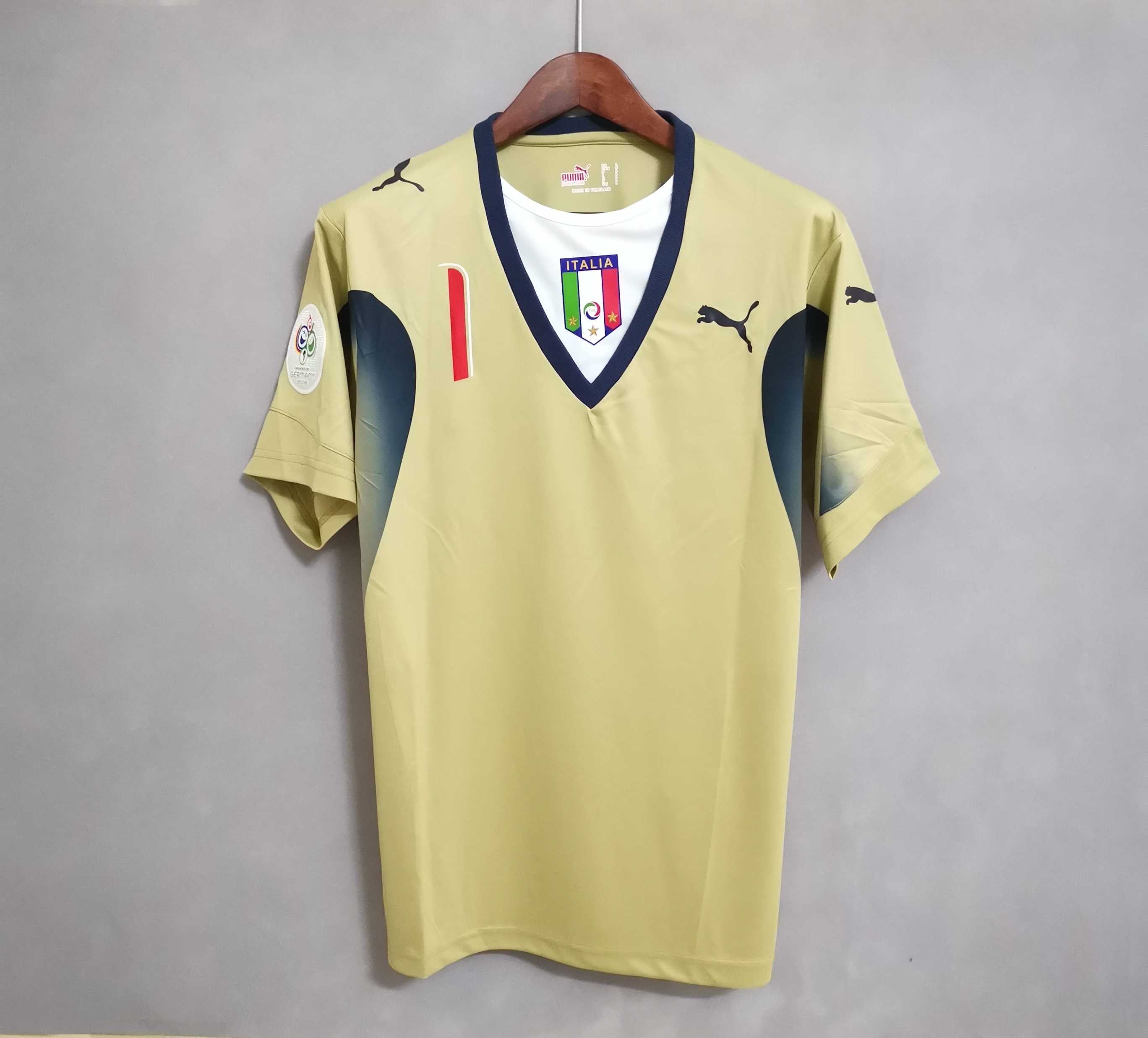 Italy 2006 Home Goalkeeper Jersey World Cup Victory