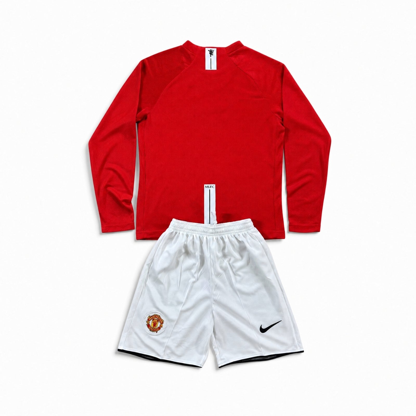 Man. United Home Long Sleeve Jersey 2007/08 UCL Final - KIDS